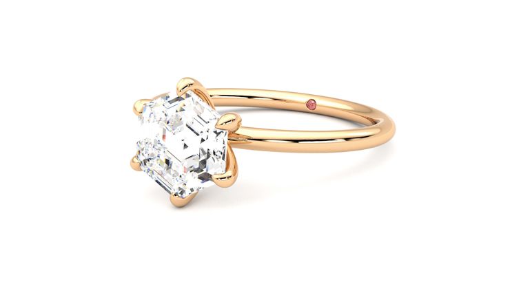 Taylor & Hart Demure Hexagonal Engagement Ring 360 degree image 25