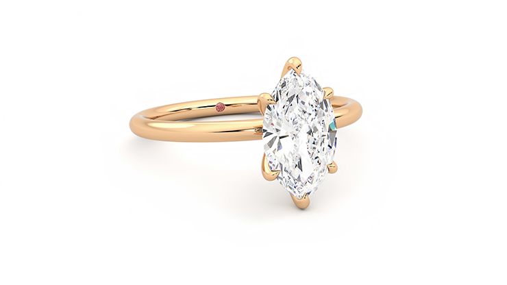 Taylor & Hart Demure Marquise Engagement Ring 360 degree image 4
