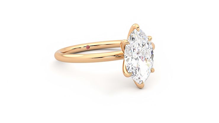 Taylor & Hart Demure Marquise Engagement Ring 360 degree image 5