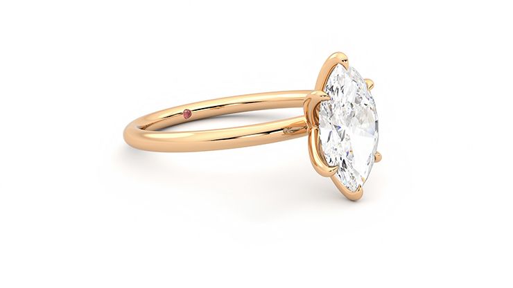 Taylor & Hart Demure Marquise Engagement Ring 360 degree image 6