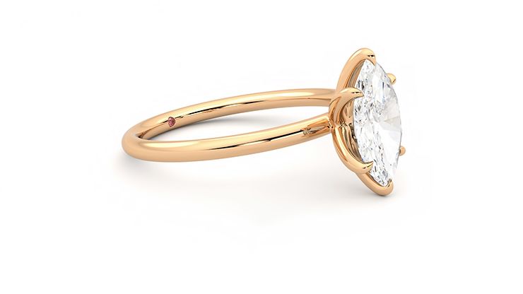 Taylor & Hart Demure Marquise Engagement Ring 360 degree image 7