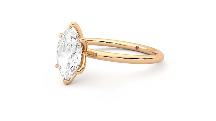 Taylor & Hart Demure Marquise Engagement Ring 360 degree image 24