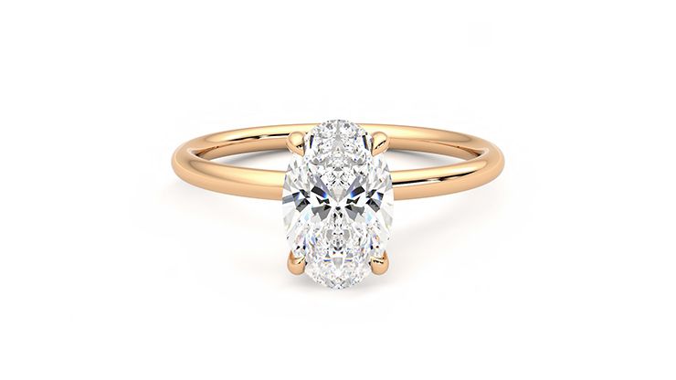 Taylor & Hart Demure Oval Engagement Ring 360 degree image 0