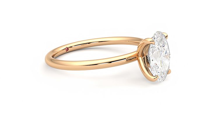 Taylor & Hart Demure Oval Engagement Ring 360 degree image 7
