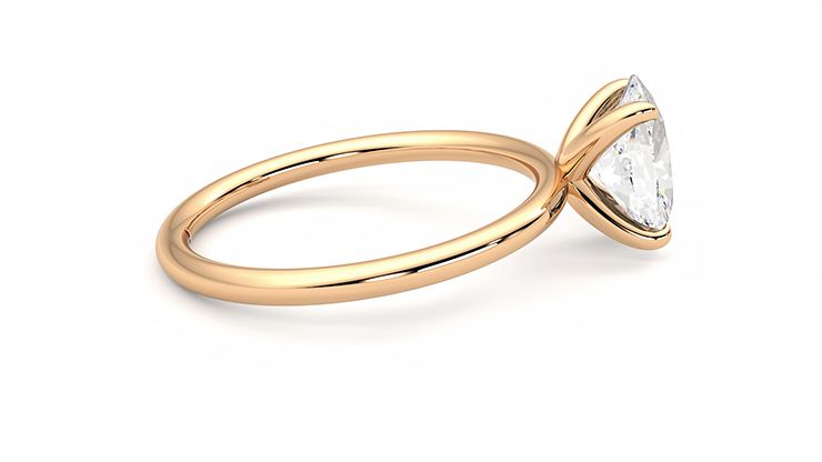 Taylor & Hart Demure Oval Engagement Ring 360 degree image 10