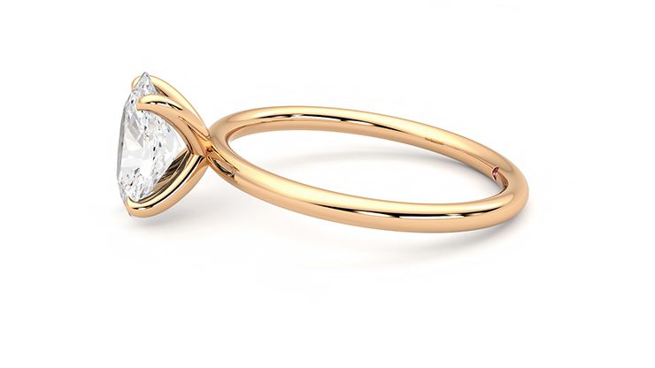 Taylor & Hart Demure Oval Engagement Ring 360 degree image 21