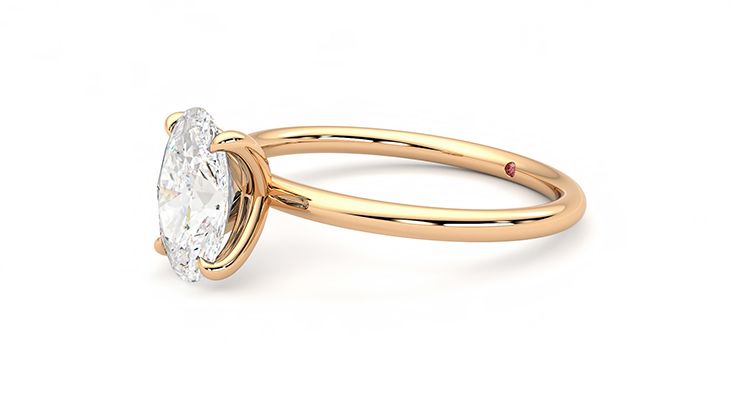 Taylor & Hart Demure Oval Engagement Ring 360 degree image 23