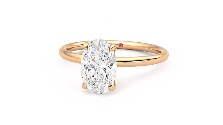 Taylor & Hart Demure Oval Engagement Ring 360 degree image 27