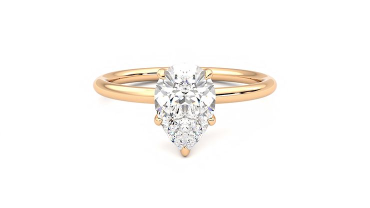 Taylor & Hart Demure Pear Engagement Ring 360 degree image 0