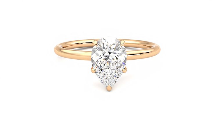 Taylor & Hart Demure Pear Engagement Ring 360 degree image 1