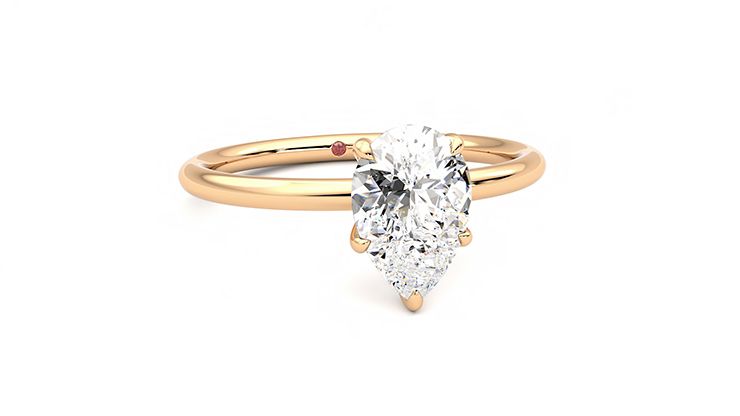 Taylor & Hart Demure Pear Engagement Ring 360 degree image 3