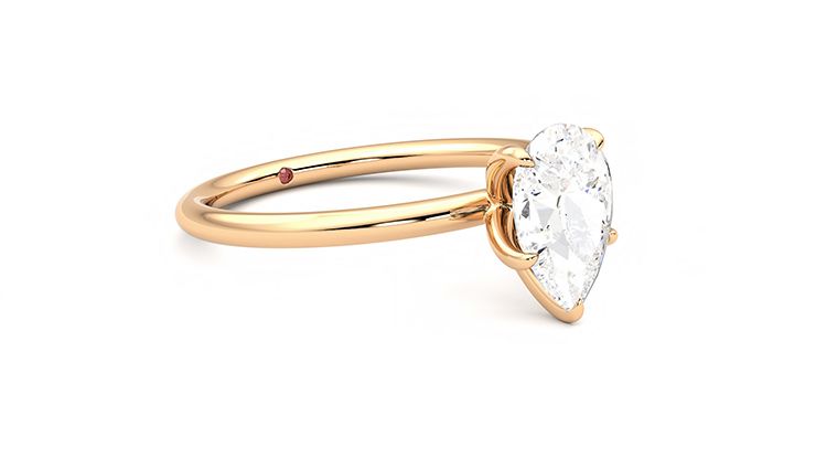 Taylor & Hart Demure Pear Engagement Ring 360 degree image 6