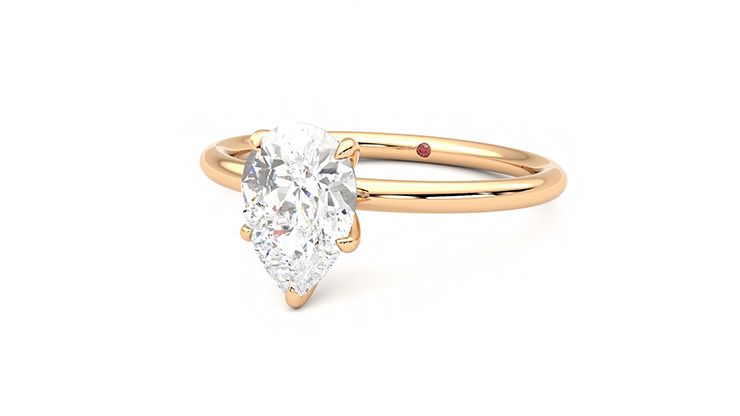Taylor & Hart Demure Pear Engagement Ring 360 degree image 26