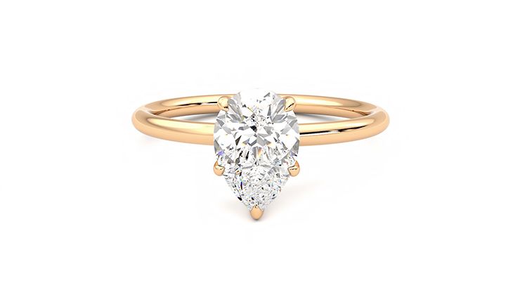 Taylor & Hart Demure Pear Engagement Ring 360 degree image 29