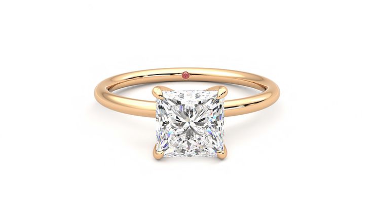 Taylor & Hart Demure Princess Engagement Ring 360 degree image 1