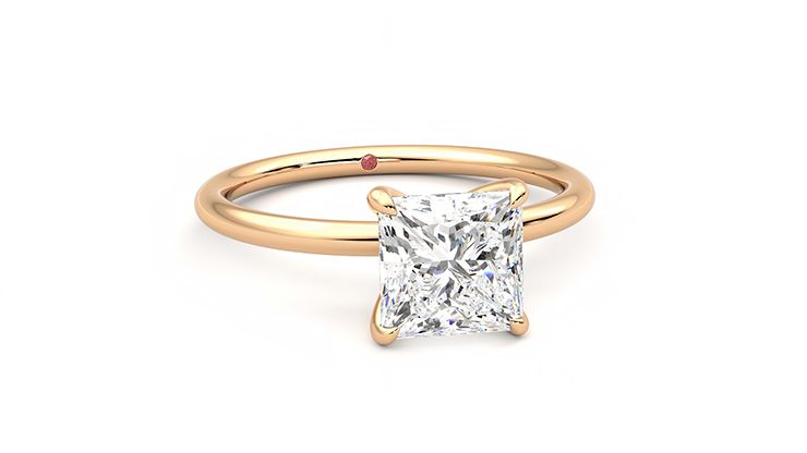 Taylor & Hart Demure Princess Engagement Ring 360 degree image 3