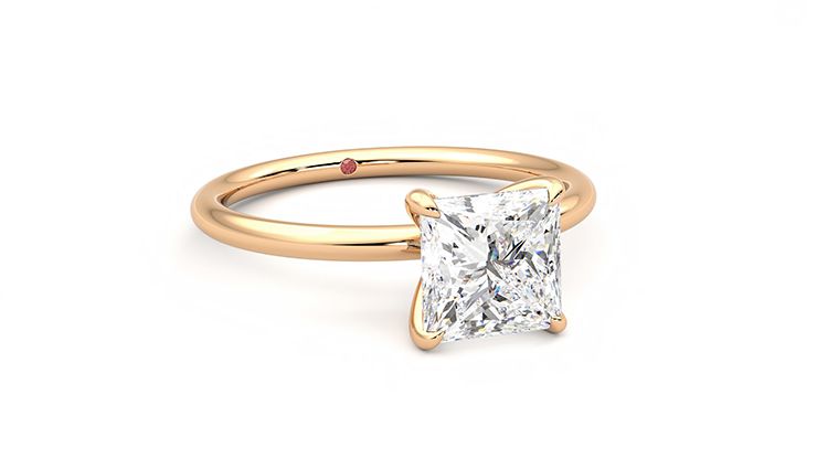 Taylor & Hart Demure Princess Engagement Ring 360 degree image 4