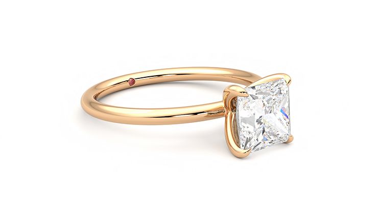 Taylor & Hart Demure Princess Engagement Ring 360 degree image 6