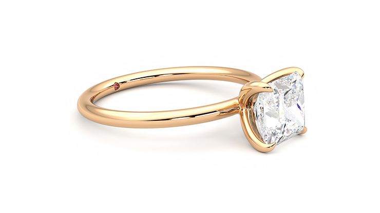Taylor & Hart Demure Princess Engagement Ring 360 degree image 7