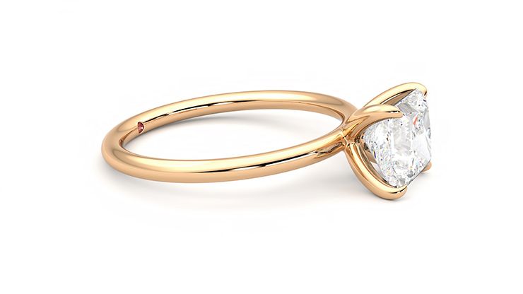 Taylor & Hart Demure Princess Engagement Ring 360 degree image 8