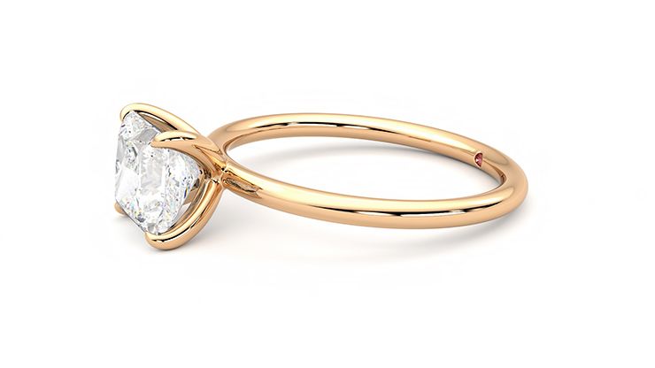 Taylor & Hart Demure Princess Engagement Ring 360 degree image 22