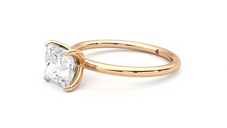 Taylor & Hart Demure Princess Engagement Ring 360 degree image 23