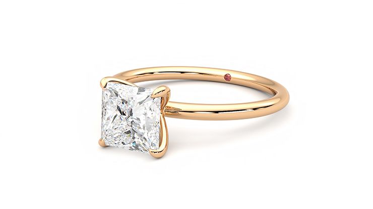 Taylor & Hart Demure Princess Engagement Ring 360 degree image 25