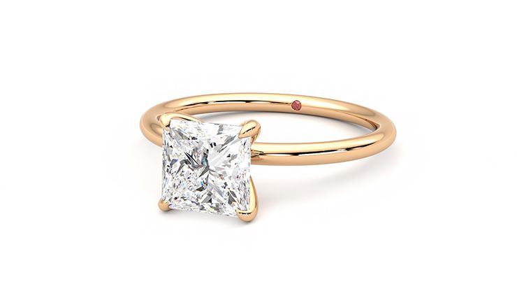 Taylor & Hart Demure Princess Engagement Ring 360 degree image 26
