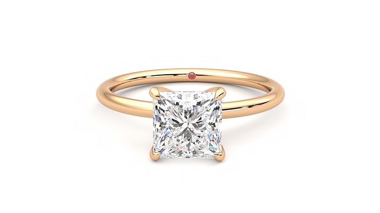 Taylor & Hart Demure Princess Engagement Ring 360 degree image 29