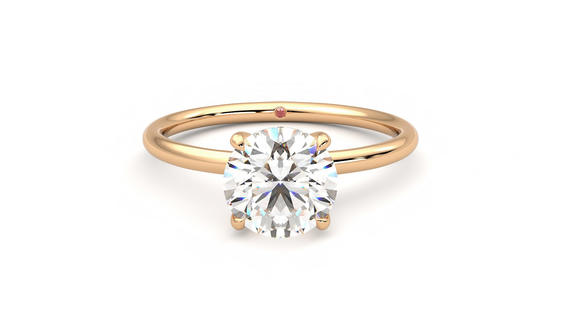 Taylor & Hart Demure Round Engagement Ring 360 degree image 0