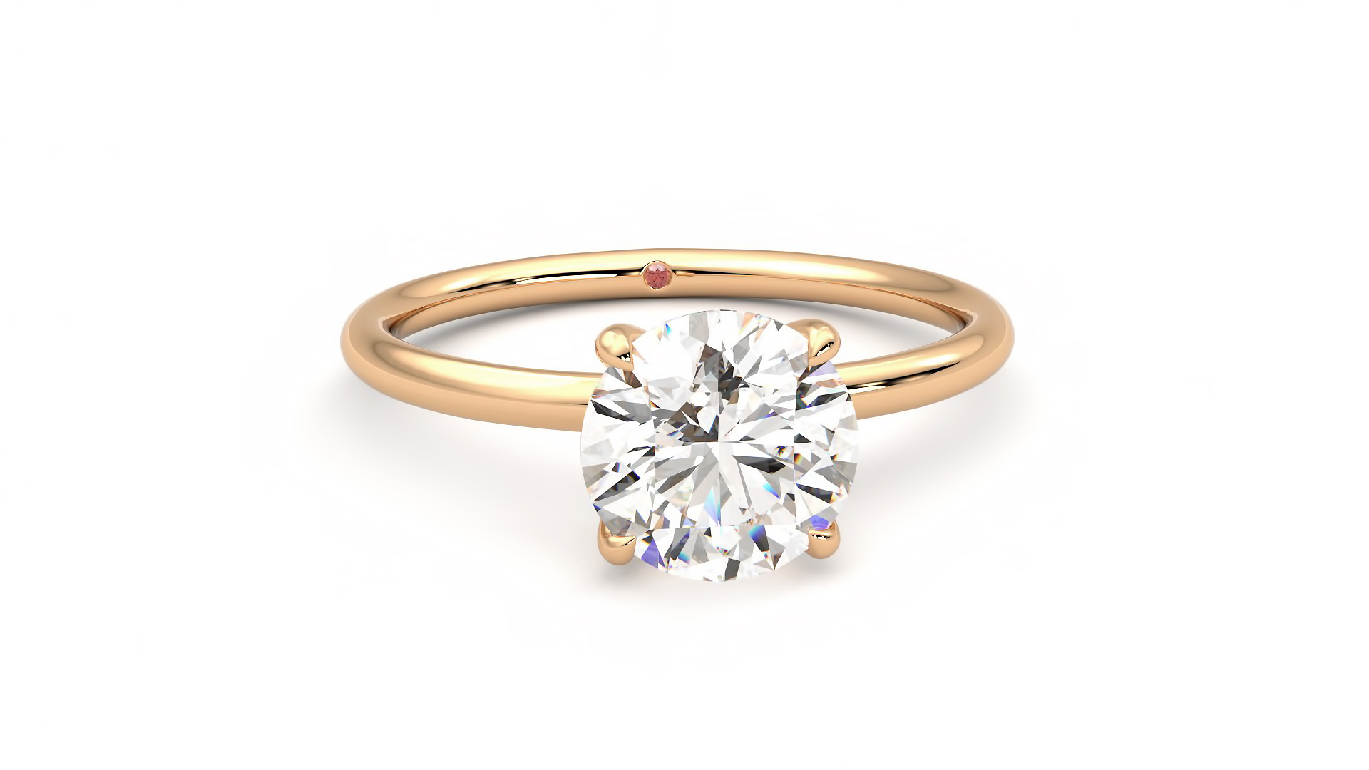 Taylor & Hart Demure Round Engagement Ring 360 degree image 2