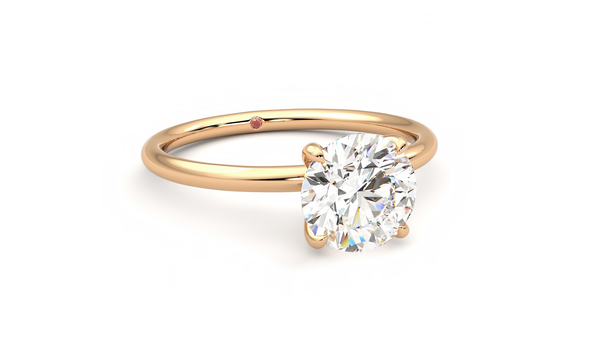 Taylor & Hart Demure Round Engagement Ring 360 degree image 4