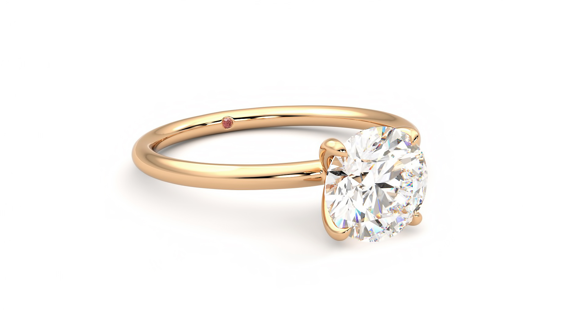 Taylor & Hart Demure Round Engagement Ring 360 degree image 5