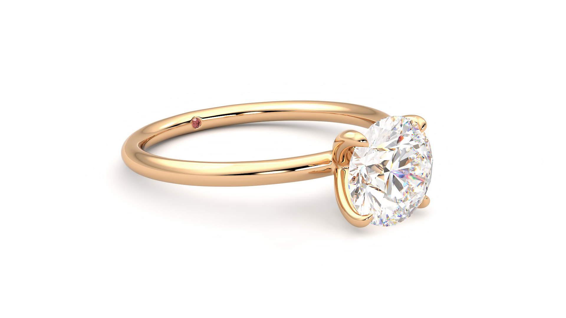Taylor & Hart Demure Round Engagement Ring 360 degree image 6