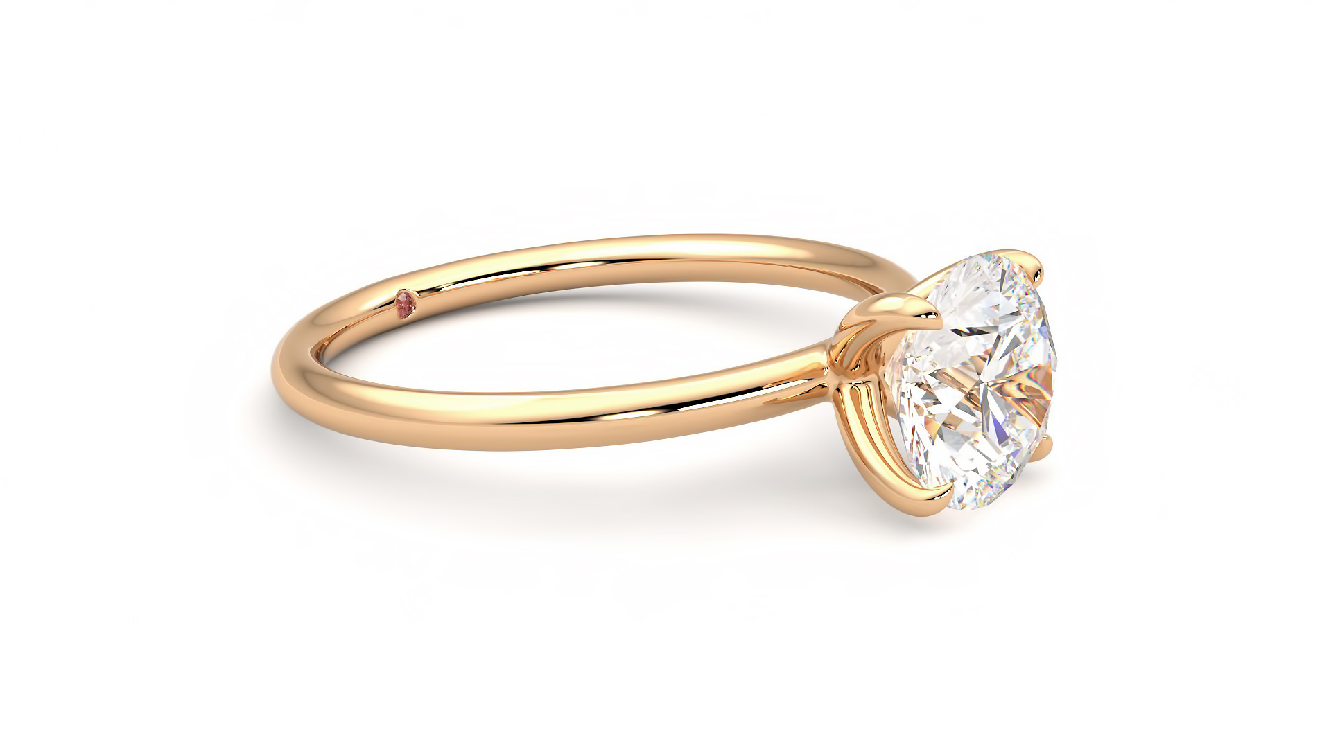 Taylor & Hart Demure Round Engagement Ring 360 degree image 7