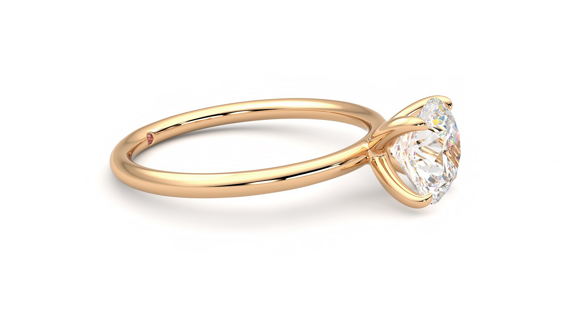 Taylor & Hart Demure Round Engagement Ring 360 degree image 8