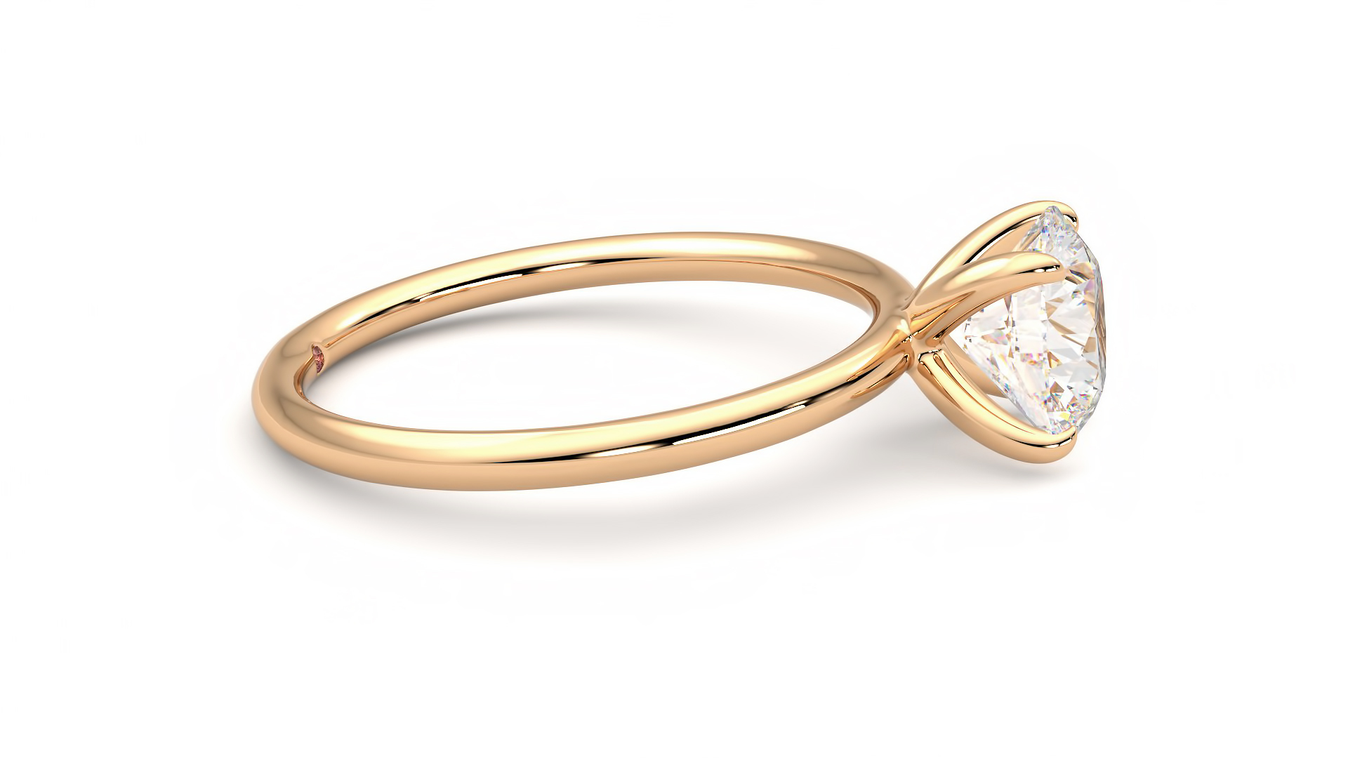 Taylor & Hart Demure Round Engagement Ring 360 degree image 9