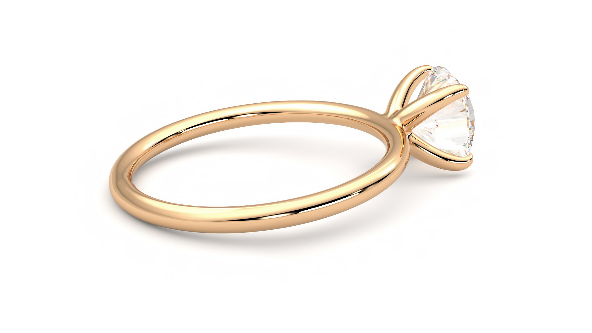 Taylor & Hart Demure Round Engagement Ring 360 degree image 11