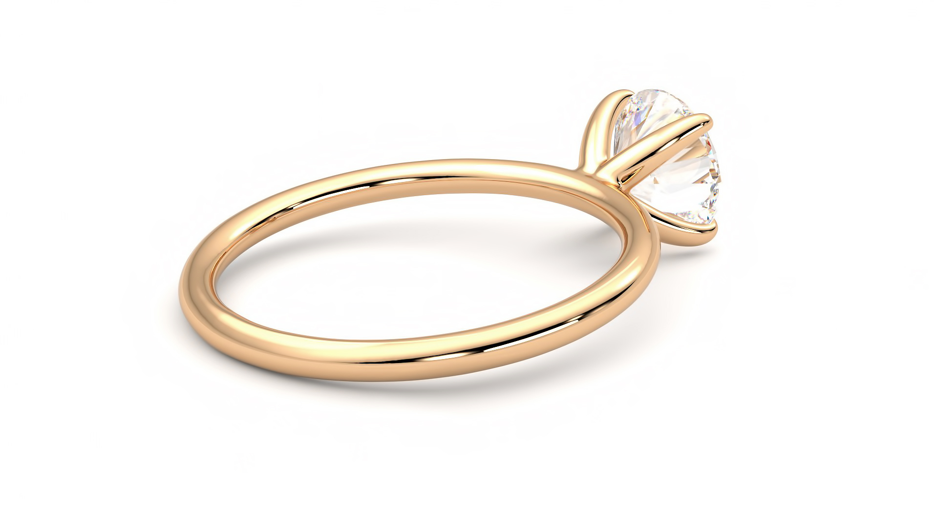 Taylor & Hart Demure Round Engagement Ring 360 degree image 12