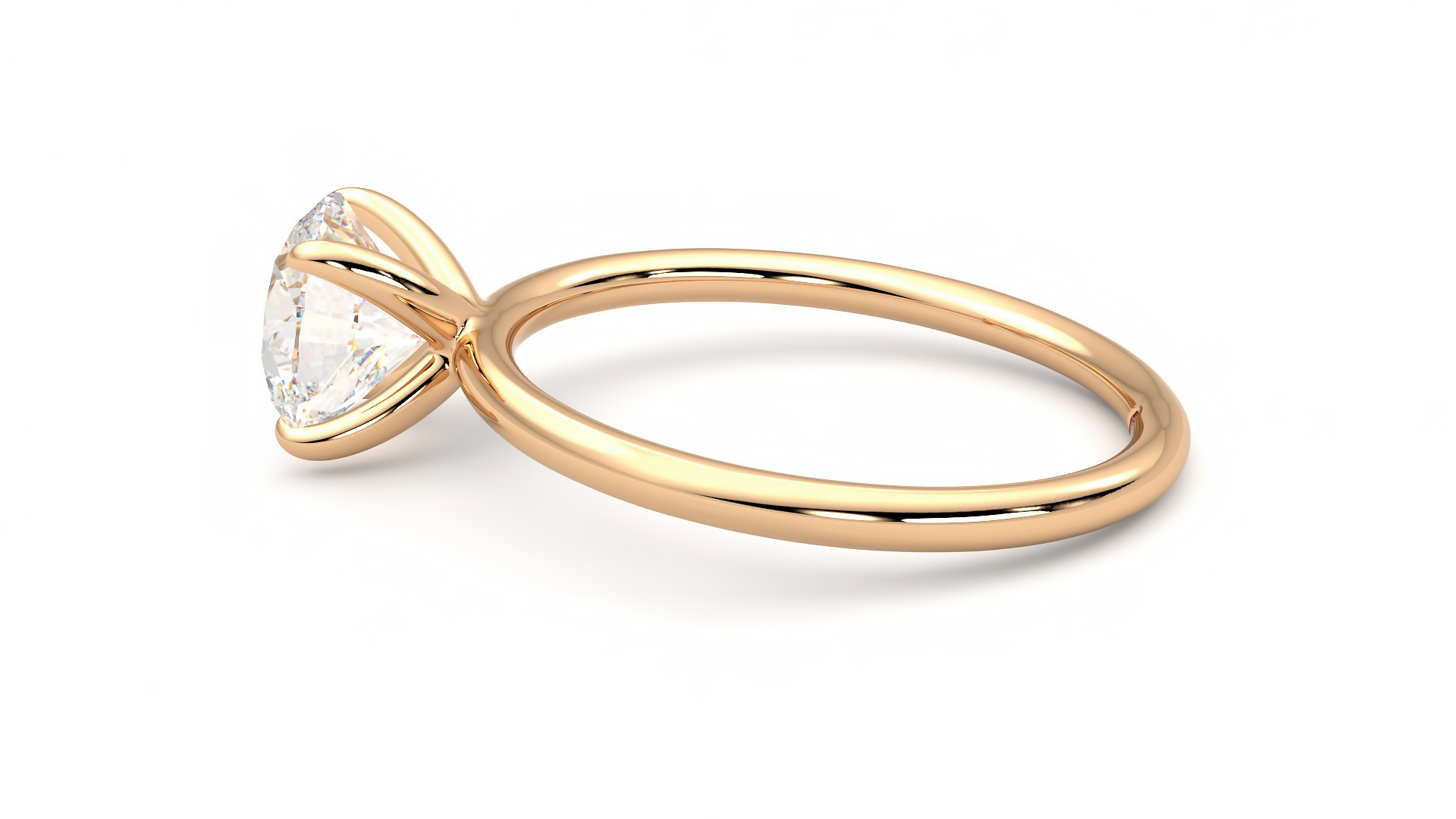 Taylor & Hart Demure Round Engagement Ring 360 degree image 20