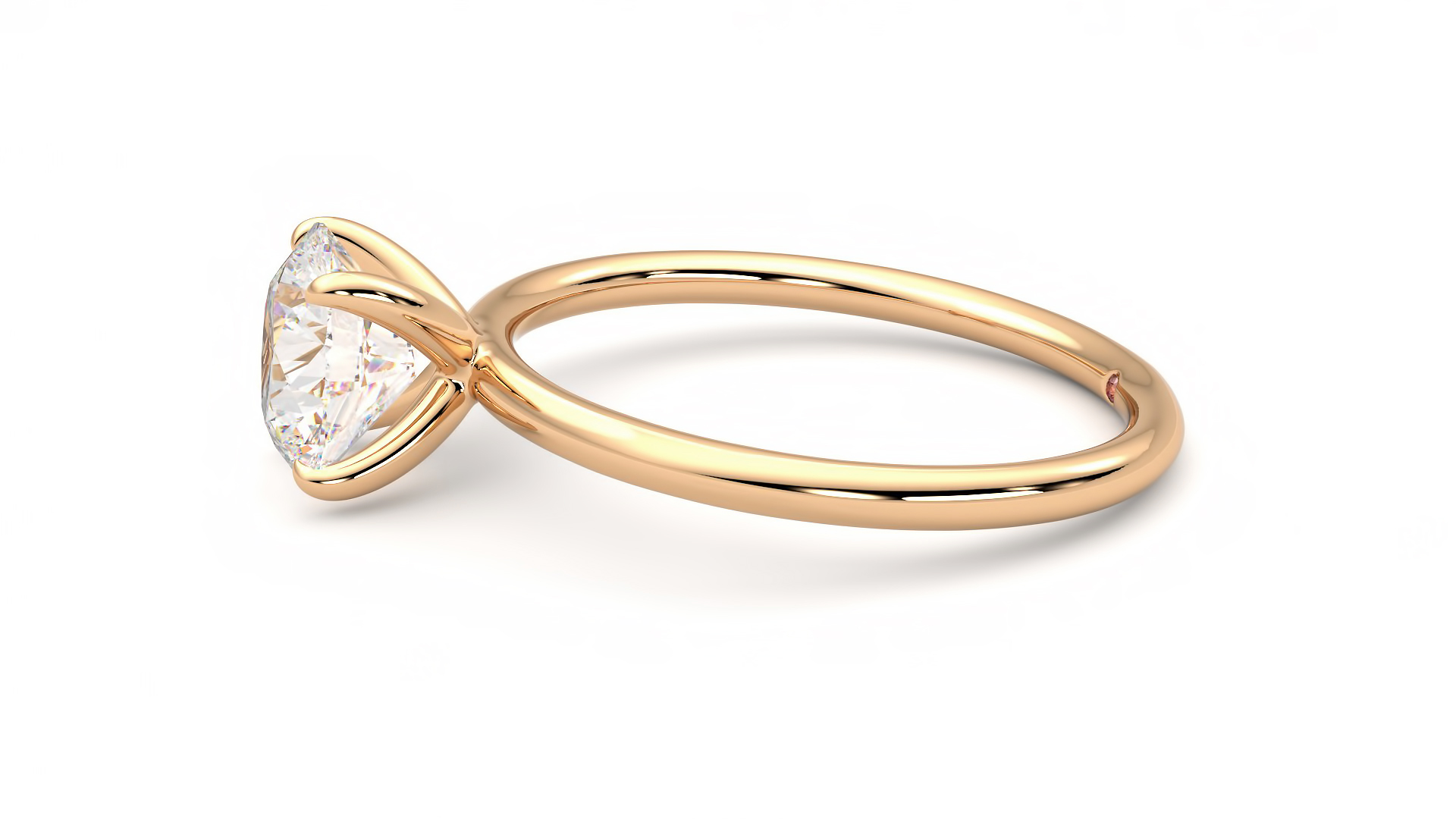 Taylor & Hart Demure Round Engagement Ring 360 degree image 21