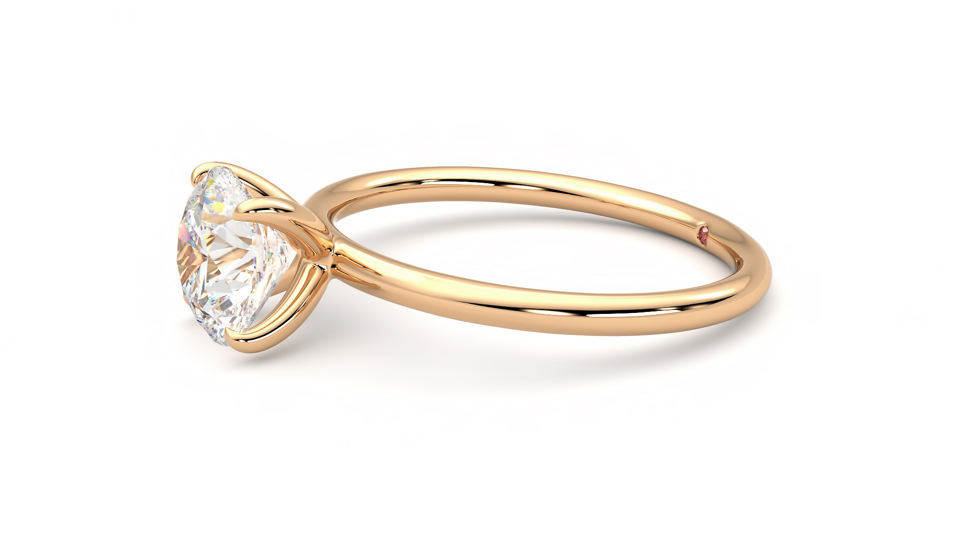 Taylor & Hart Demure Round Engagement Ring 360 degree image 22