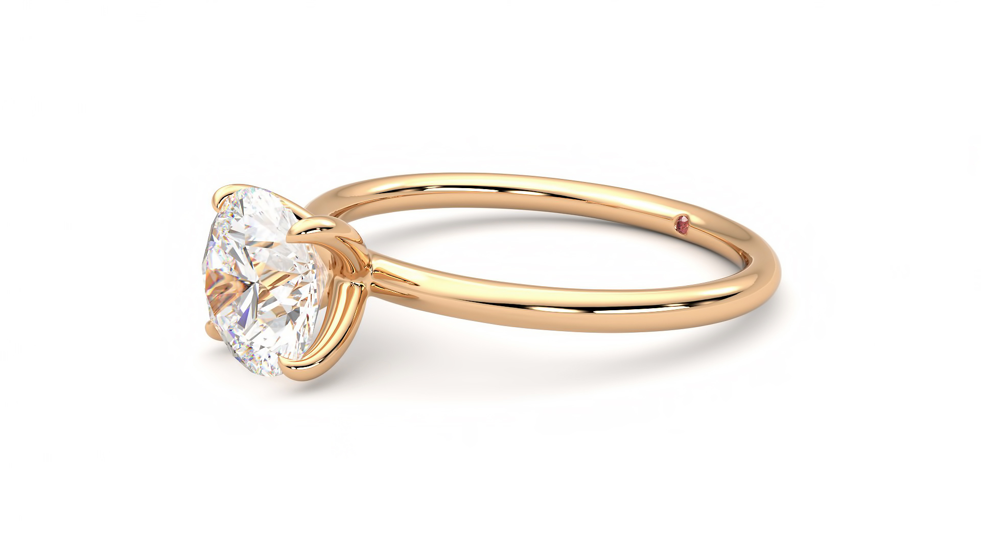 Taylor & Hart Demure Round Engagement Ring 360 degree image 23