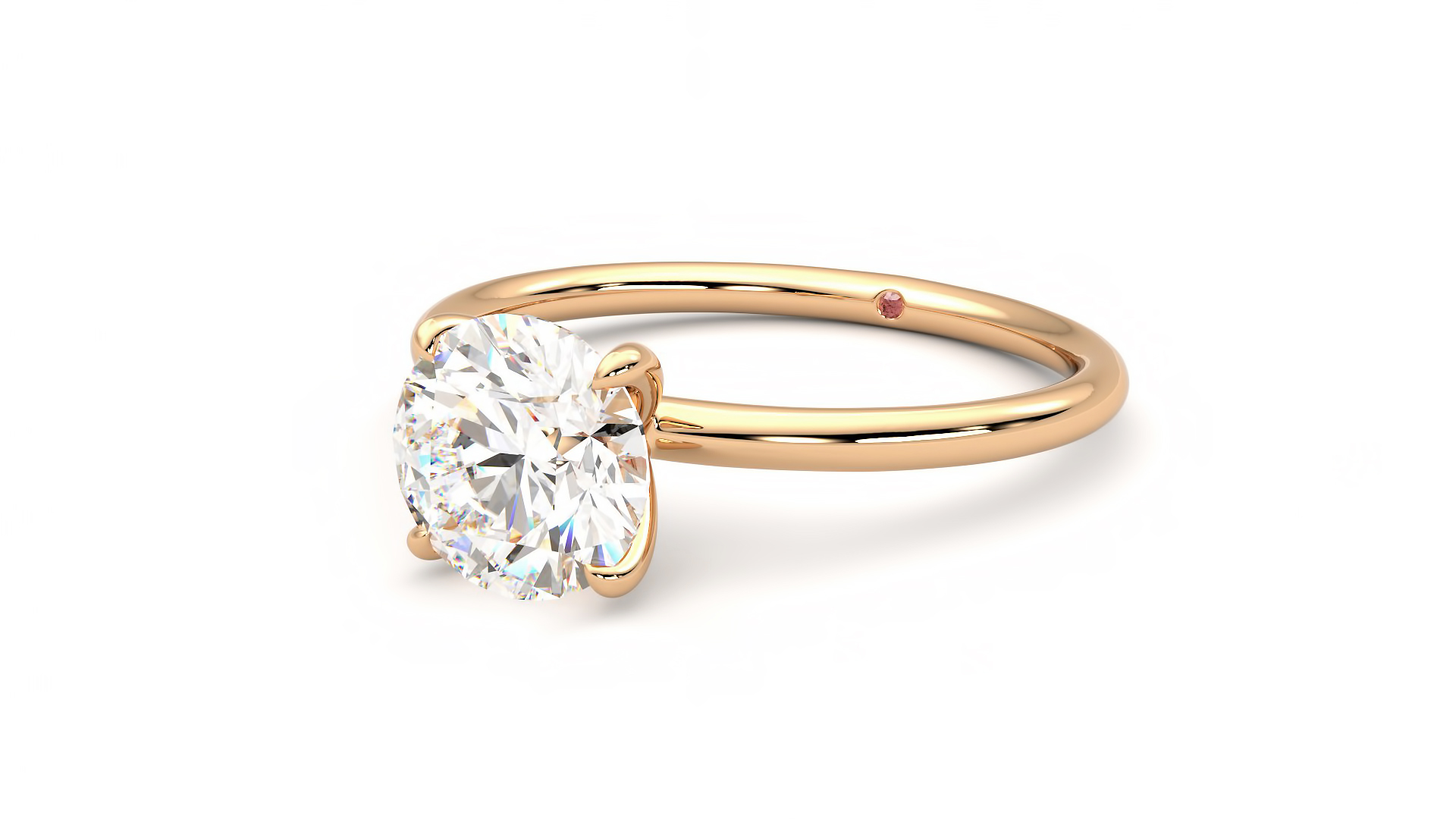 Taylor & Hart Demure Round Engagement Ring 360 degree image 25