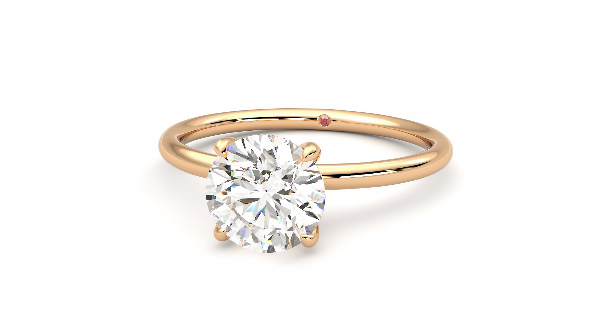 Taylor & Hart Demure Round Engagement Ring 360 degree image 27