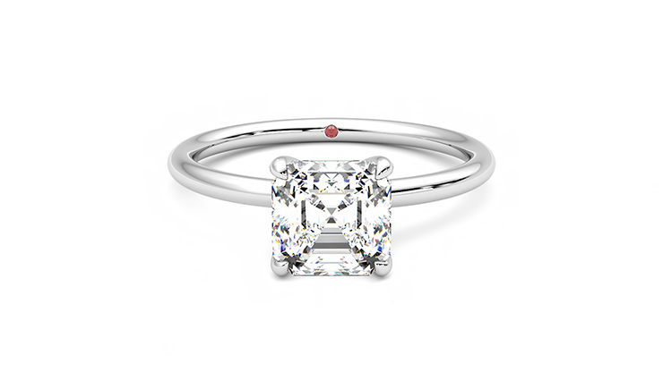 Taylor & Hart Demure Asscher Engagement Ring 360 degree image 0
