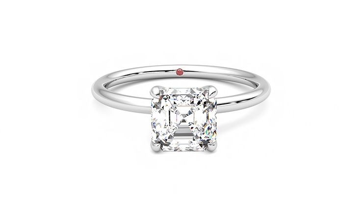 Taylor & Hart Demure Asscher Engagement Ring 360 degree image 1