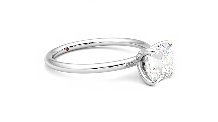 Taylor & Hart Demure Asscher Engagement Ring 360 degree image 7