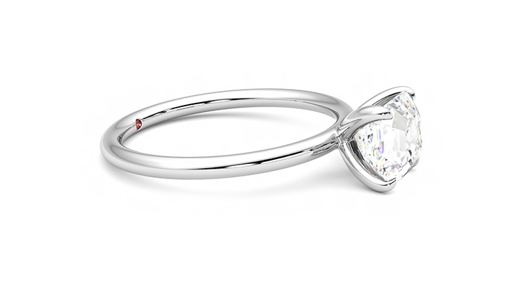 Taylor & Hart Demure Asscher Engagement Ring 360 degree image 8