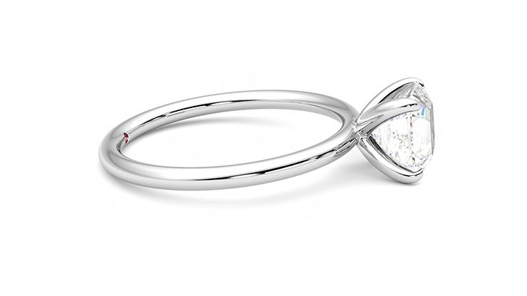 Taylor & Hart Demure Asscher Engagement Ring 360 degree image 9